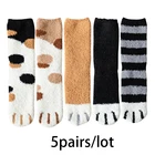 Носки женские зимние утепленные из кораллового флиса, 5 пар, 2021