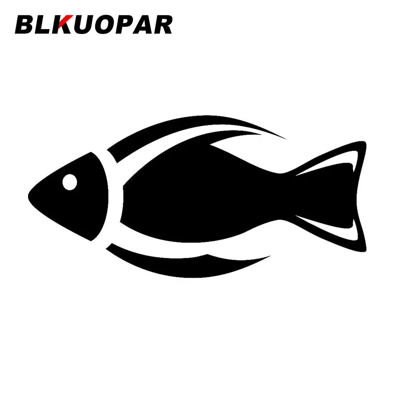 

BLKUOPAR, силуэт рыбы, наклейка, водонепроницаемая виниловая оболочка для автомобиля, устойчивая к царапинам, украшение для багажа на мотоцикл