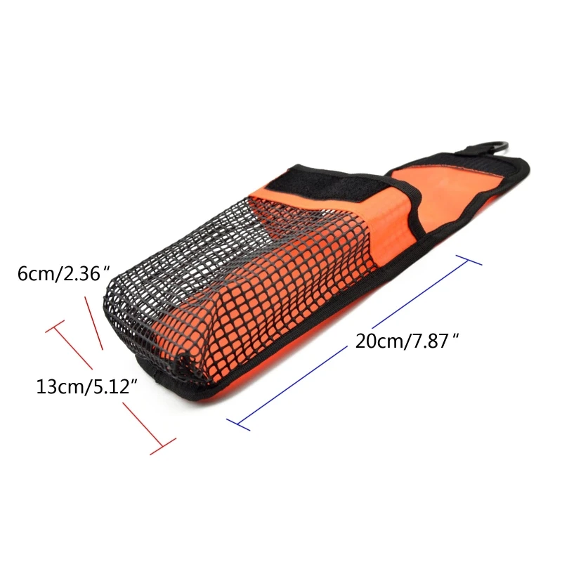 

Scuba Diving Signal Tub Reel Snap Buoy Storage Mesh Bag Underwater Gear Equipment Holder Carry Pouch Outdoor Diving Bag