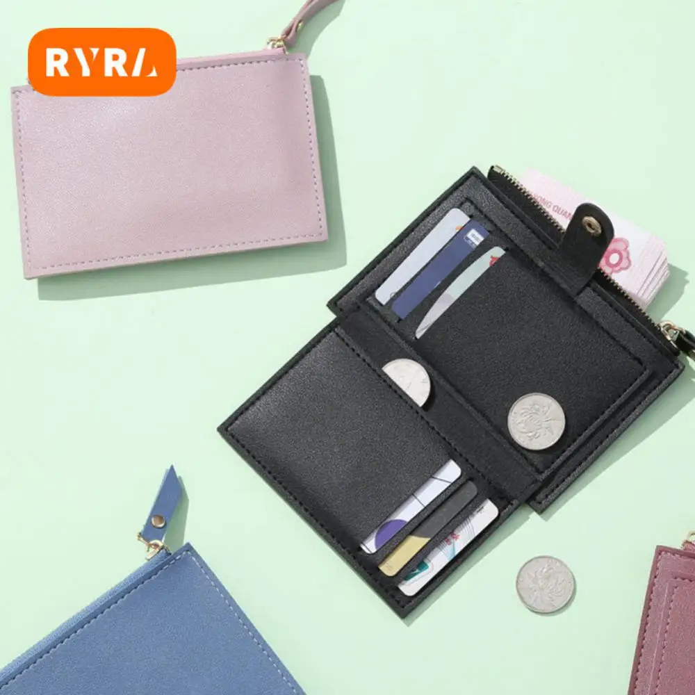 

Moneybag Cute Cartoon Zipper Slim Wallet Business Mini-card Wallet Pu Leather Ultra-thin And Simple Ultra-thin Card Slot