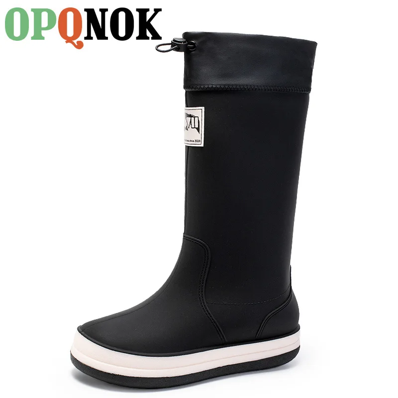 

2024 Outdoor Men's Rain Boots Slip on Waterproof Rubber Non-slip Waterproof Rain Shoes Fashion Women Working Shoes Fishing Boots