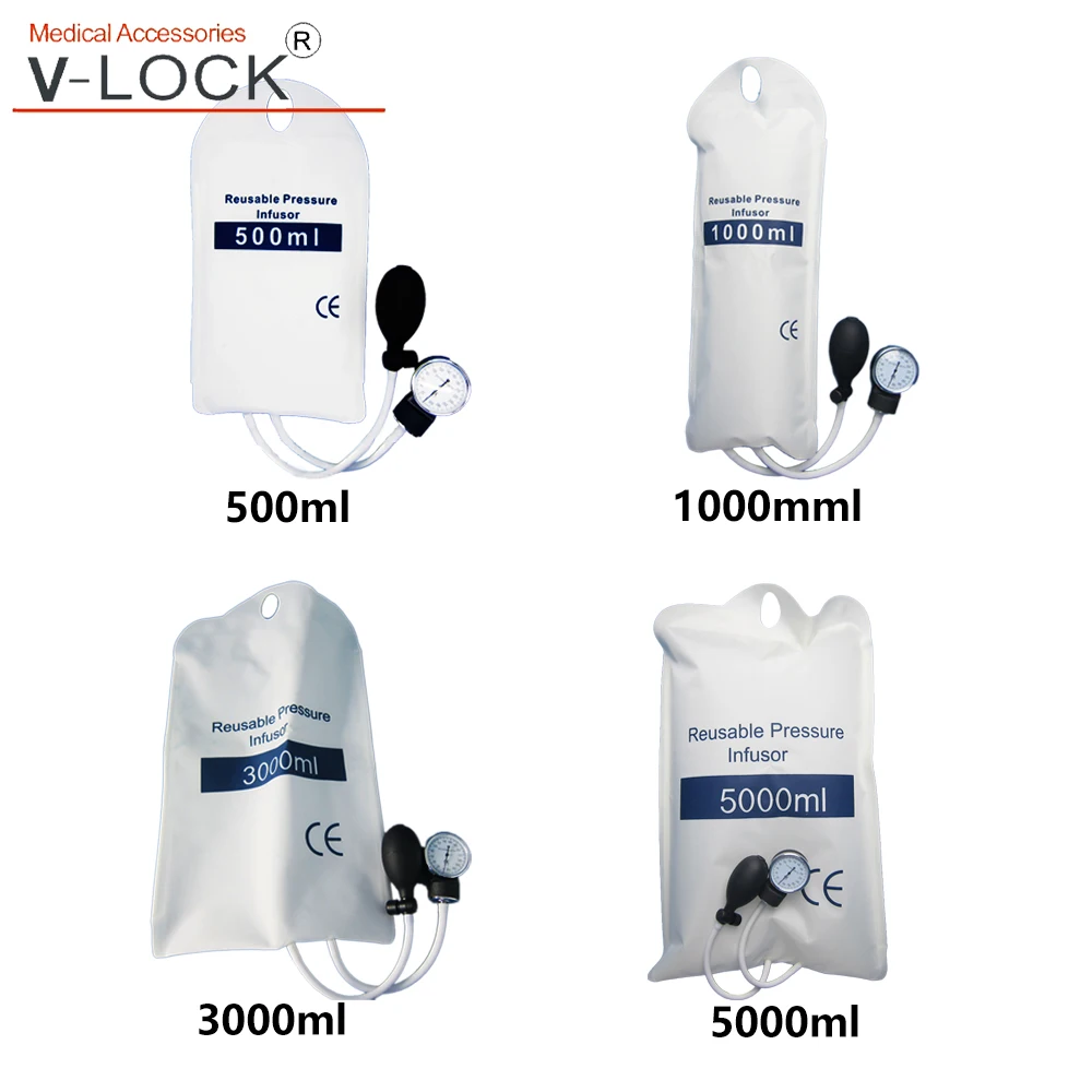 Инфузионный мешок под давлением 4 размера 500 мл 1000 3000 5000 с клапаном и колбуком для