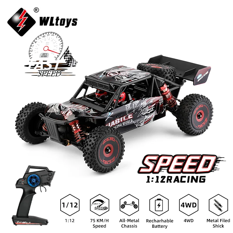 

WLtoys 124016 RC Car Brushless Motor 1/12 Remote Control 4WD RC Drift Car Radio Toys 75KM/H High Speed Children Toys for Car