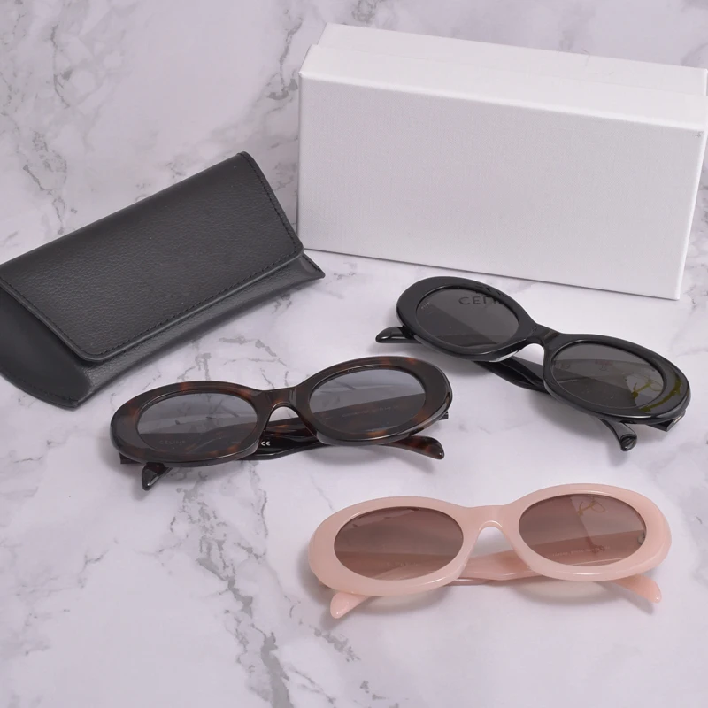 

Luxury woman sunglasses Acetate Polarizing UV400 lenses outdoors women men eyeglasses sun glasses With original logo and case