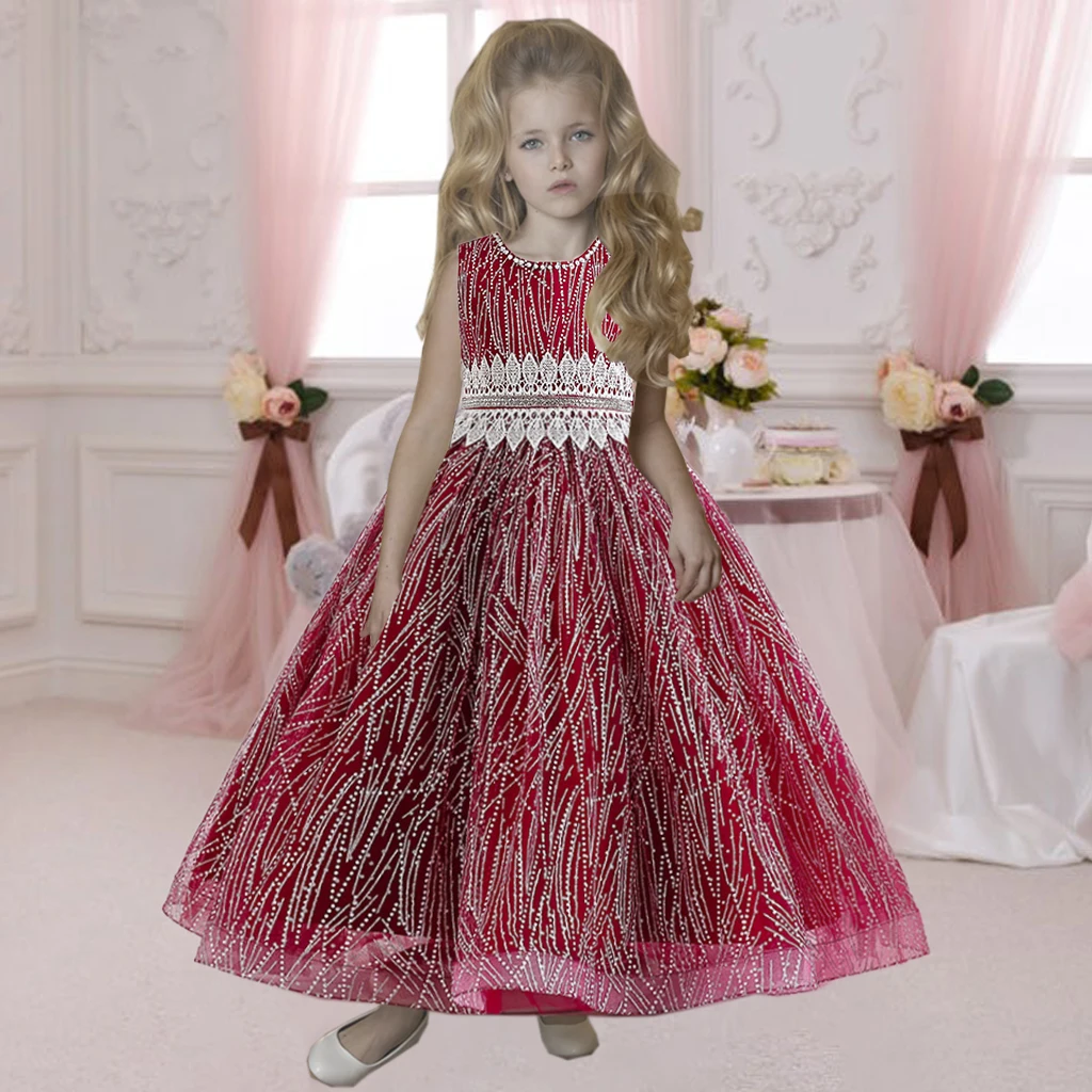 

Элегантные вечерние платья для подростков на свадьбу с блестками и кружевным бантом Длинные платья принцессы для первого причастия мягкое ...