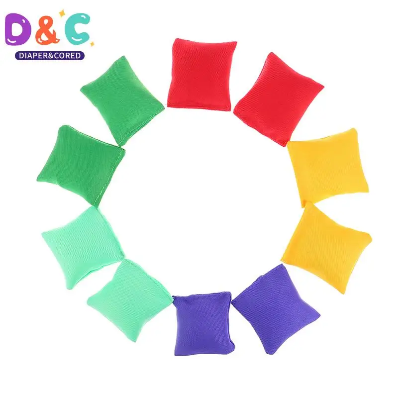 

10Pcs Sand Bags Game Kids Sports Toys Bean Bags Kids Outdoor Toy Sandbag Leakproof Bean Bags Cornhole Cornhole Bean Bags