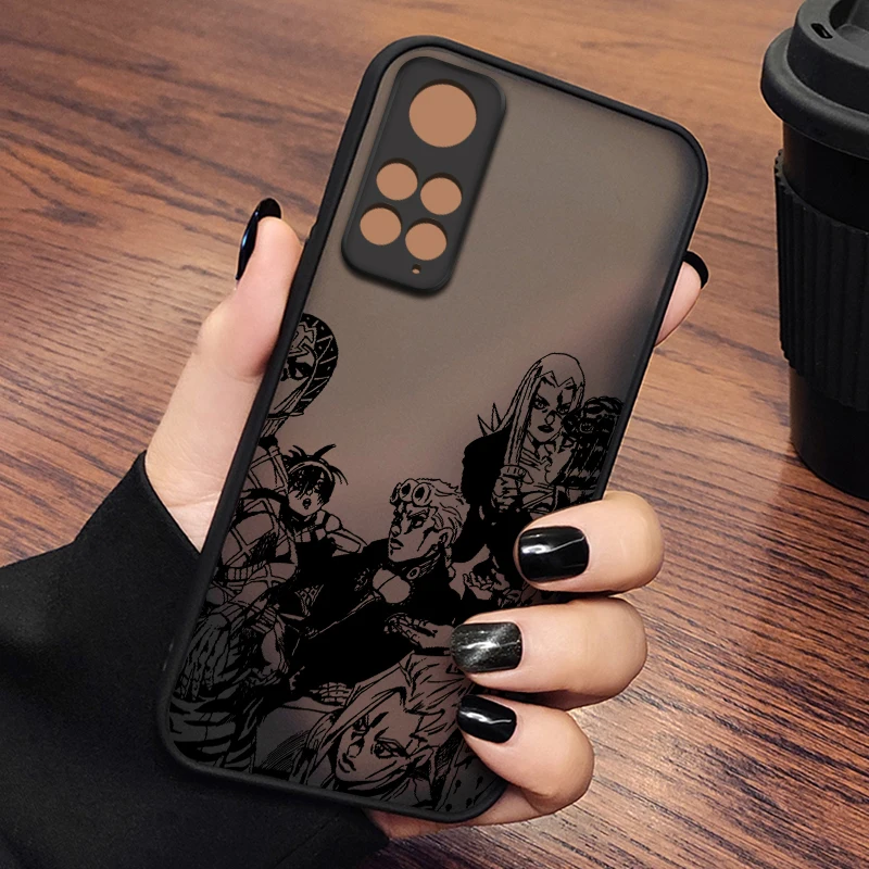 

JoJo's Bizarre Adventure Phone Case For Xiaomi 12 11 T Pro S Redmi Note 12 11 10 9 8 Pro S T 5G Frosted Translucent