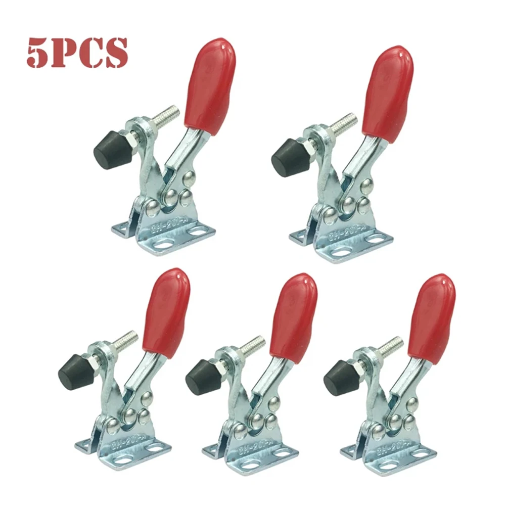 

2/4/5PCS GH-201A Horizontal Toggle Clamp Quick-Release Toggle Clamps Set 27KG Vertical Woodworking Heavy Duty Hand Clip Tool