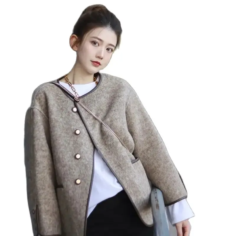 

Fashion Chic Women's Coat Tops NEW 2023 Spring Autumn Short Jacket Korean Loose Casual Outerwear Streetwear Casaco Feminino