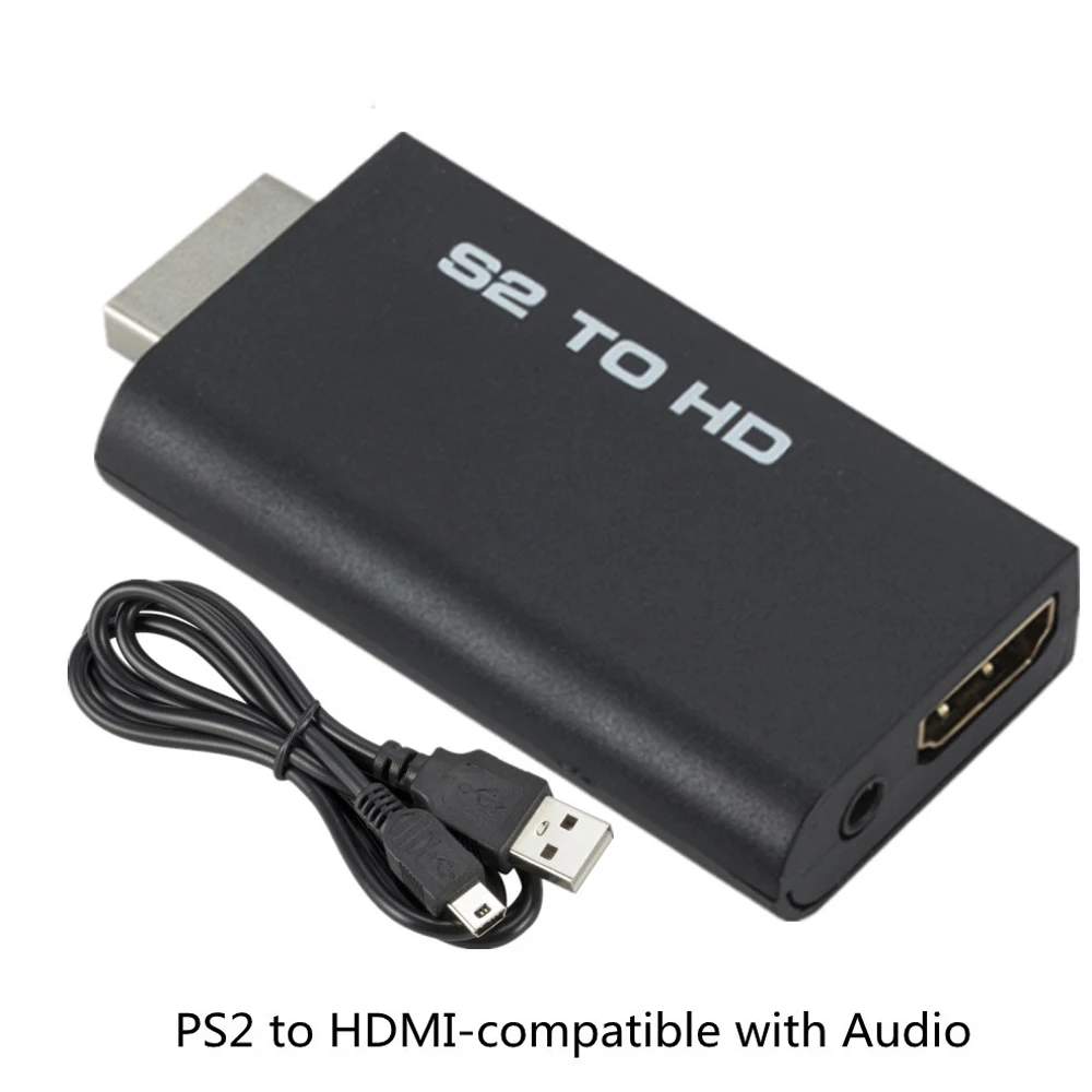 

LccKaa PS2 to HDMI-compatible Audio Video Converter Adapter 480i/480p/576i with 3.5mm Audio Output for All PS2 Display Modes