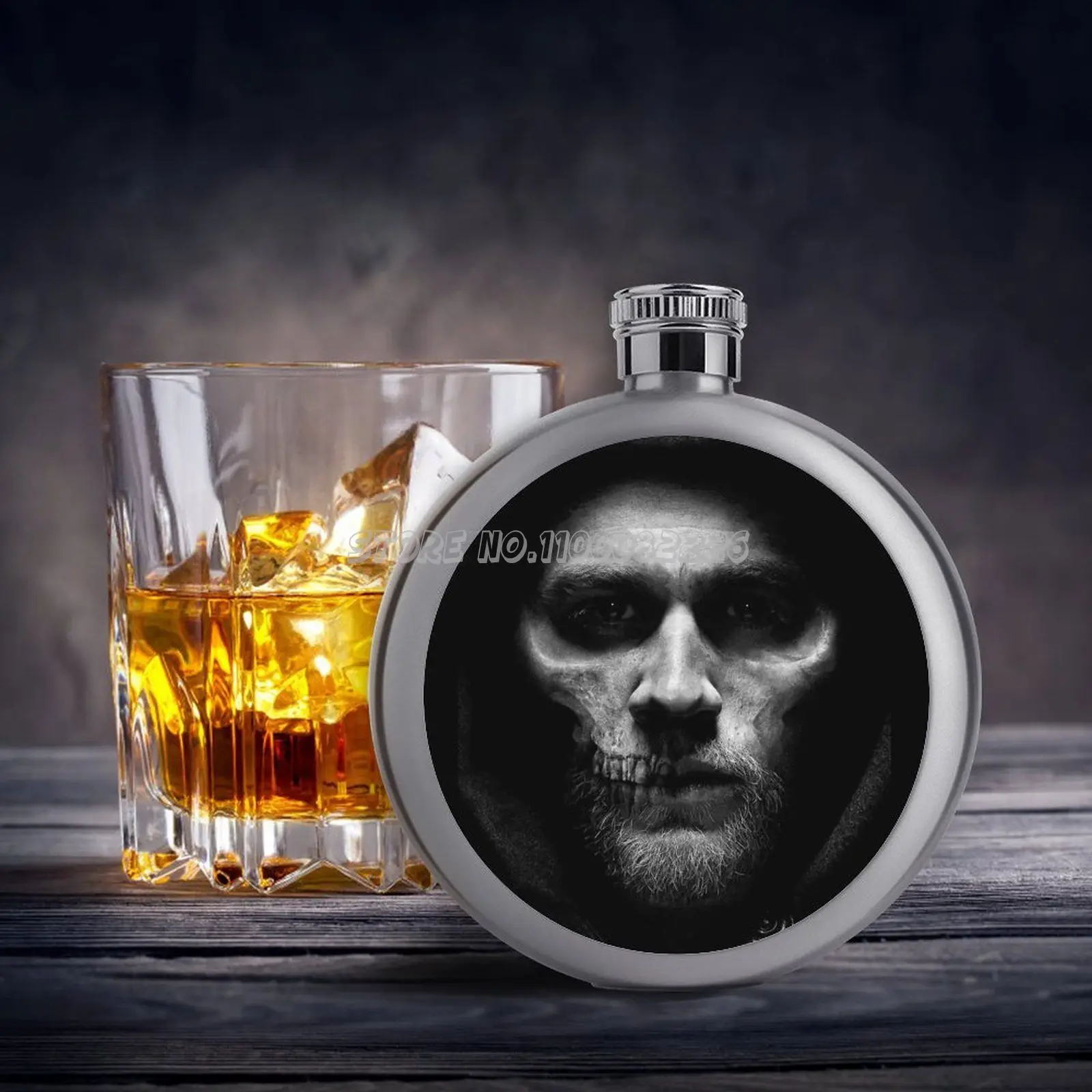 Фляжка Jax с черепом и лицом маленькая фляжка из нержавеющей стали портативная