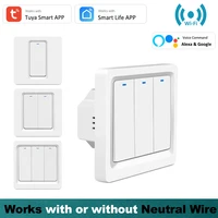 tuya smart alexa google eu uk wifi button light switch works with or without neutral wire timer smart life app remote control