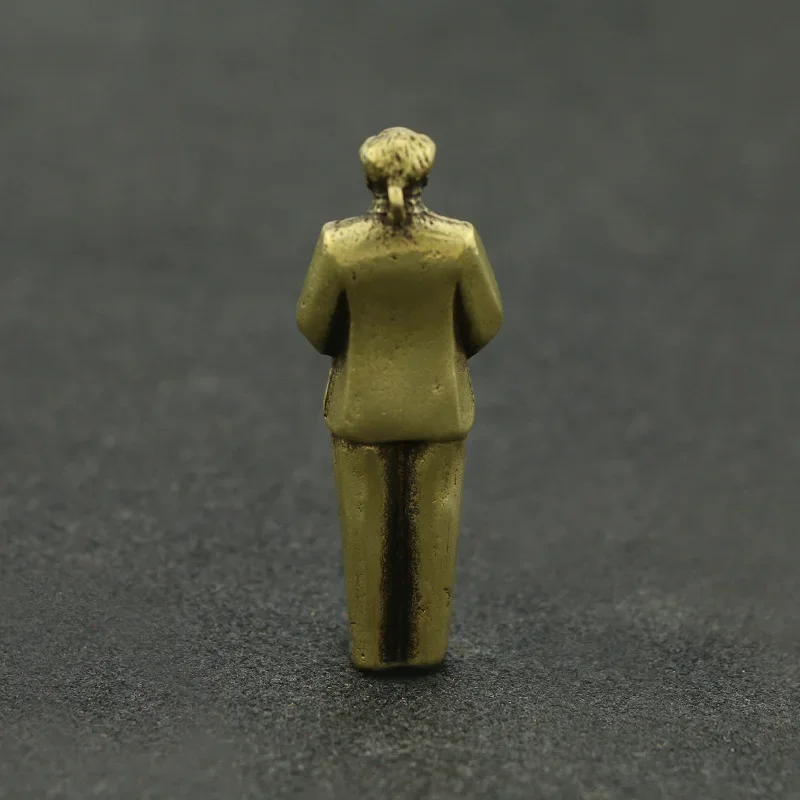 Латунные Ретро председатель Мао фигурки автомобильный брелок латунный кулон