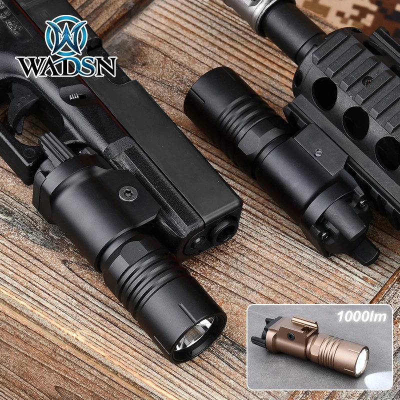 WADSN PL350 PLHv2 18350 Battery Tactical Scout Light Airsoft Weapon Pistol Hanging Flashlight 1000lm High Power Hunting Lighting