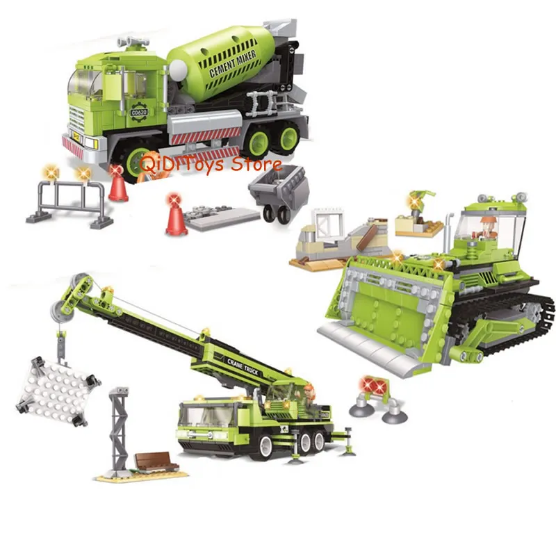 Конструктор строительный кран для бульдозера 400 + шт |