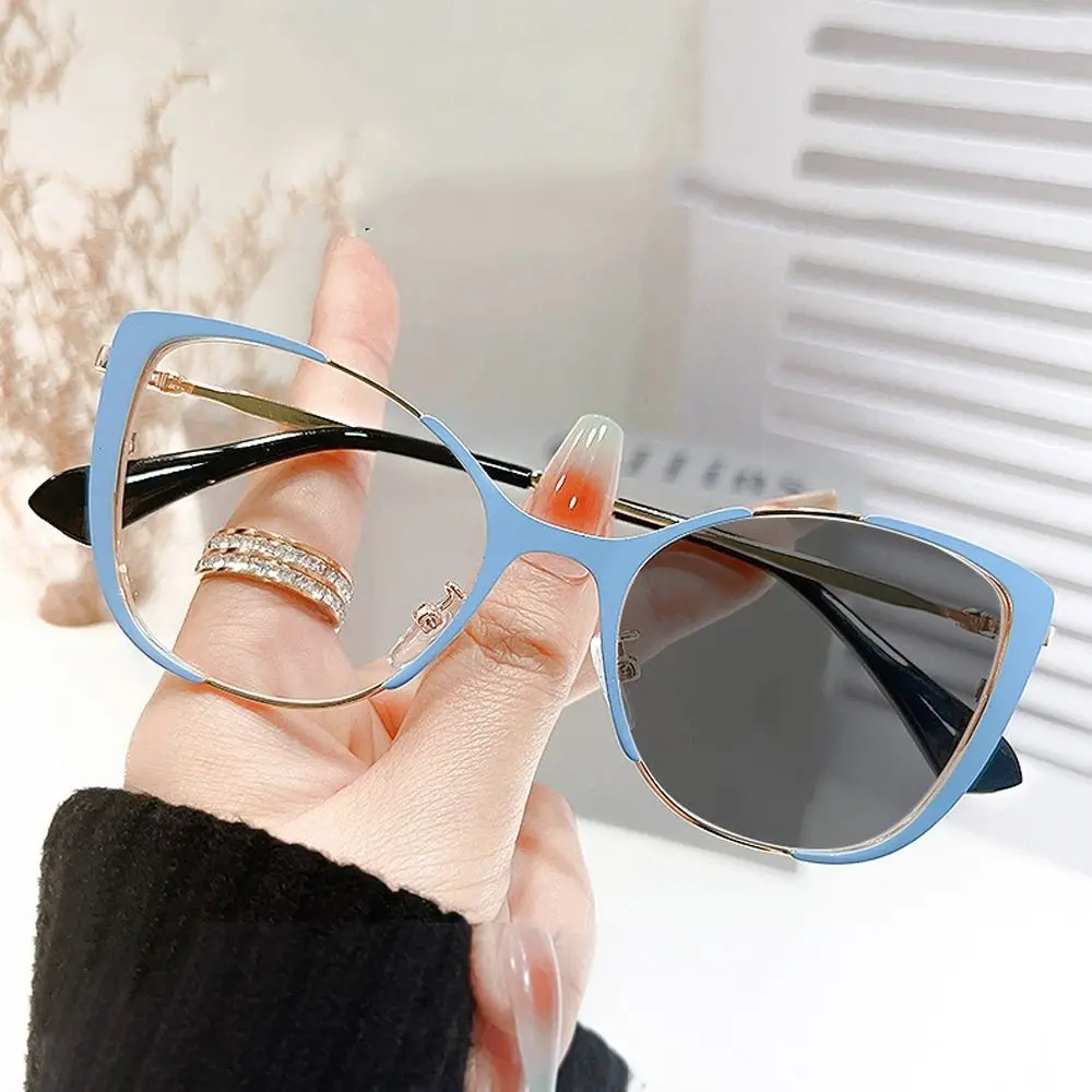 

Eye Protection Office Discoloration Ultra Light Frame Anti-Blue Light Glasses Computer Goggles Oversized Eyeglasses
