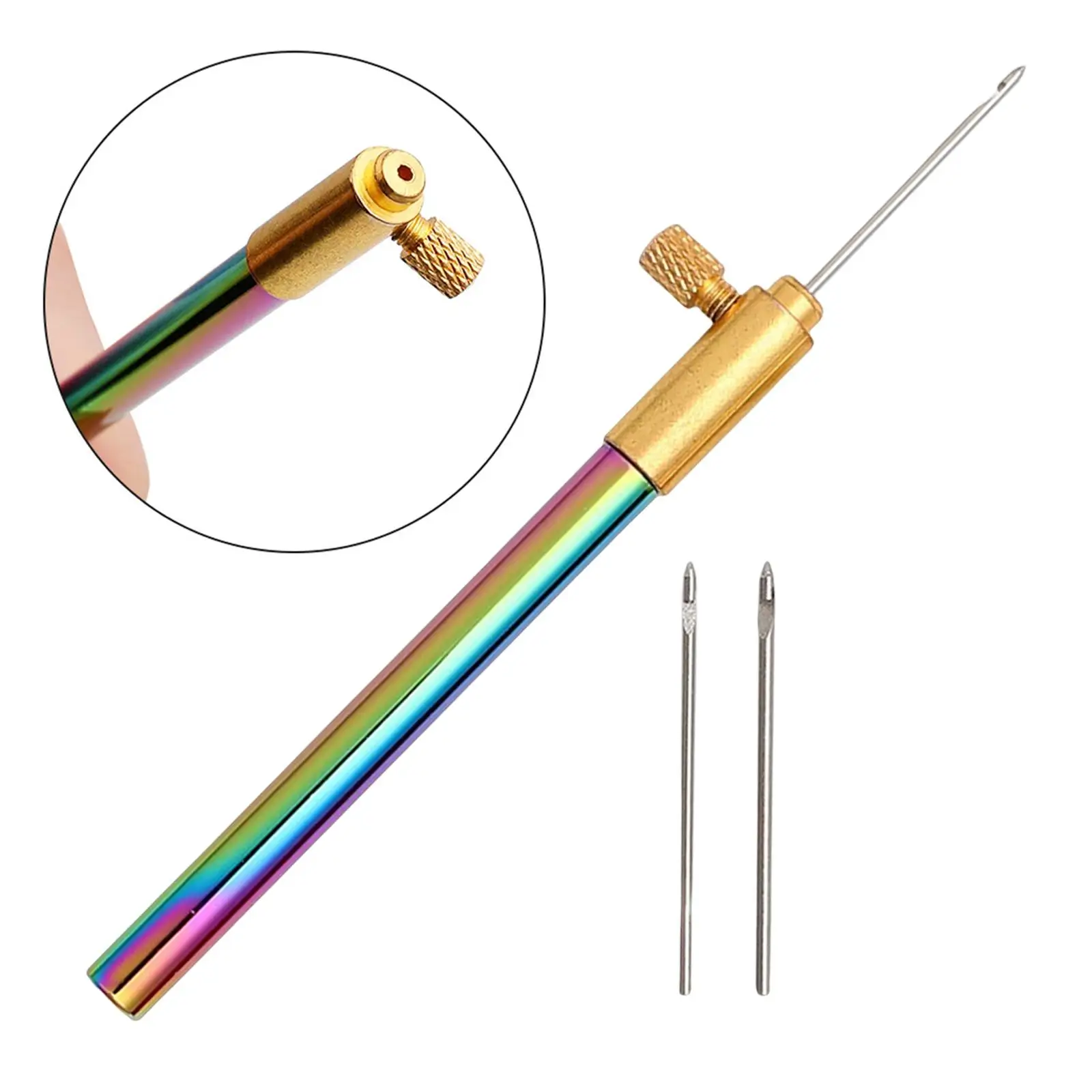 

Крючок для вязания с 3 иглами, не скользит, эргономичный, для вязания, вышивания, шитья, ремесленных изделий