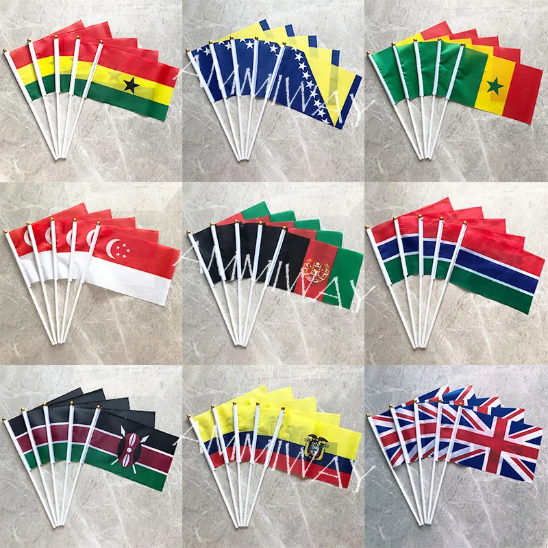 Флаги и баннеры для рук 14 х21 см 5 шт. |