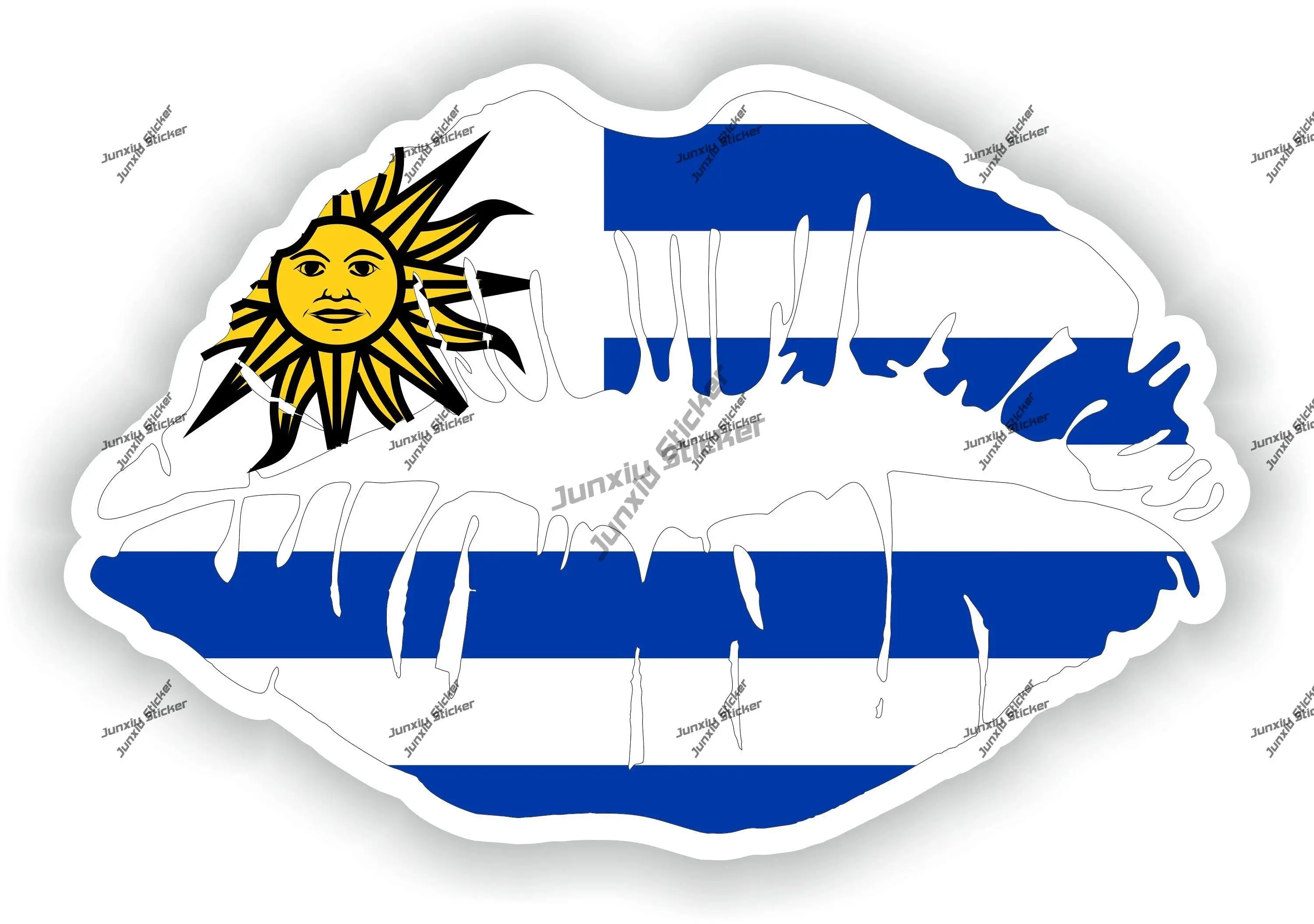 Наклейка с губами Уругвай герб национальная эмблема наклейка устойчивая к