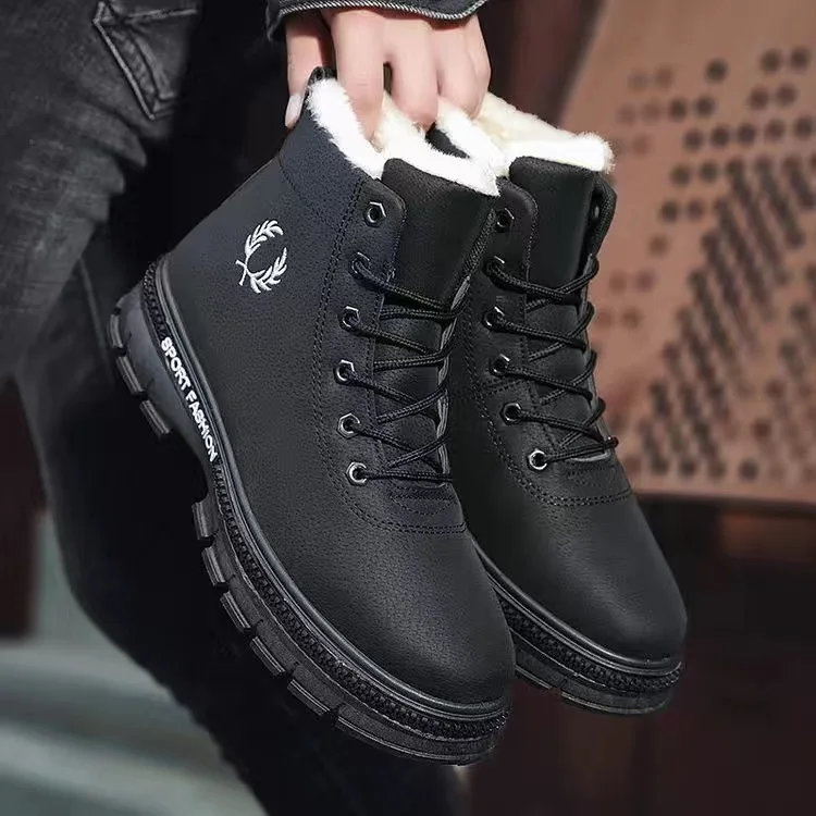

2022 Men new boot Leather Boots Male Winter Casual martin boots Ankle Botas Men Lace-Up luxury brand Man Fashion Men Boots