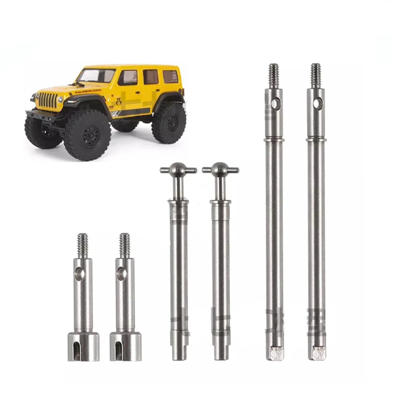 Осевой SCX24 90081 1/24 RC автомобильные запасные части нержавеющая сталь CVD приводной вал универсальный шарнир