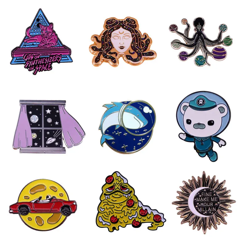 

Interesting Outer Space Arts Enamel Pin Through Milky Way Lapel Badge Denim Jacket Backpack Brooch Decoration Given Fans Gifts