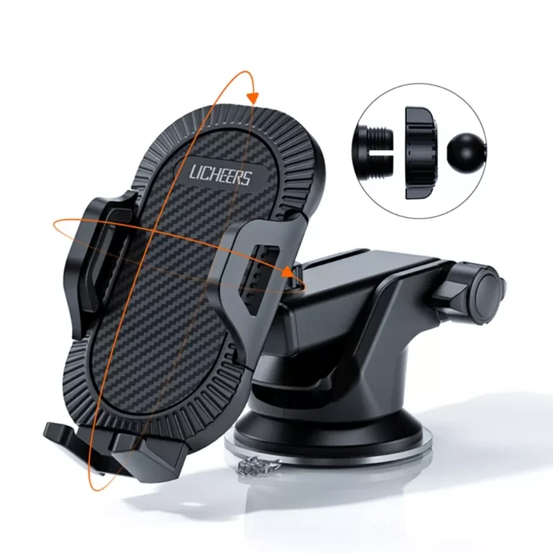 

H3CA Adjustable Air Vent Holder Easy Clamp Cradle Hands-Free Compatible with Multi-size Mobile Phone Car Phone Mount