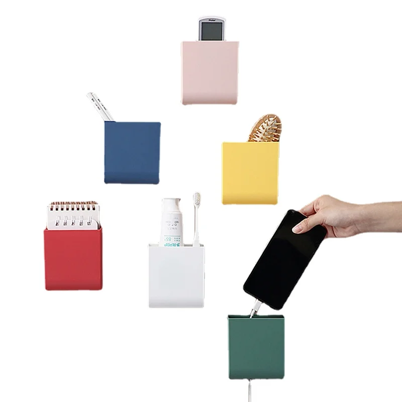 

Wall-Mounted Storage Box Multifunctional Remote Control Mobile Phone Charging Storage Box Wall-Mounted Storage Box