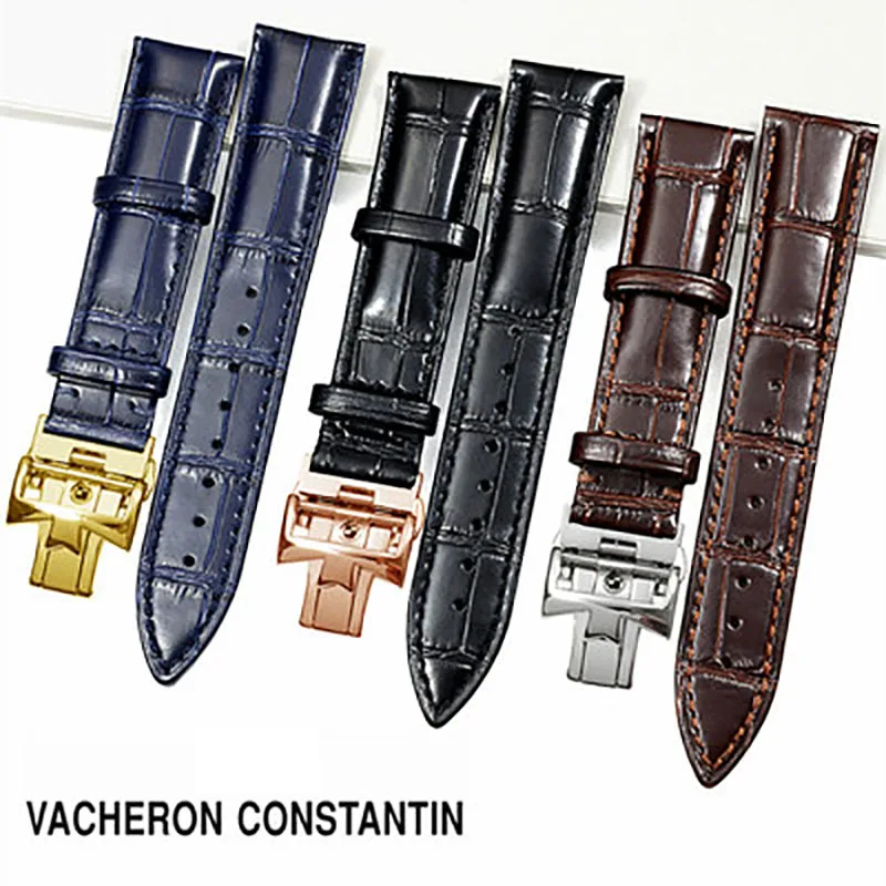 Leather strap for compatible for  VC Vacheron leather strap Constantin watch strap men's strap  accessories  19 20 22mm