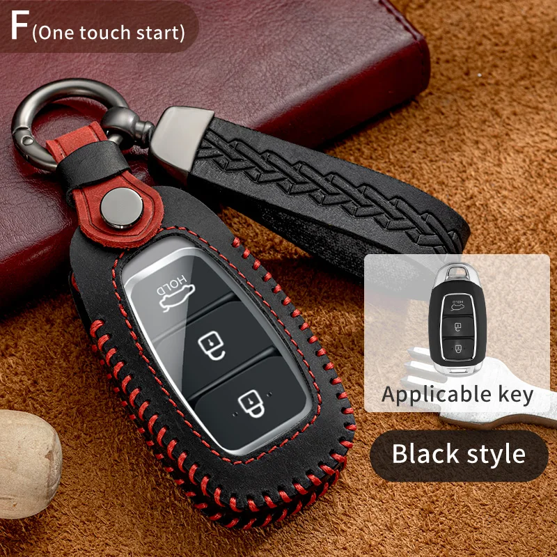 

Чехол для автомобильного ключа из мягкой кожи для Hyundai I30 I40 Ix35 KONA Solaris greatig Accent Santa Fe Palisade 2017 2019 2021 2022