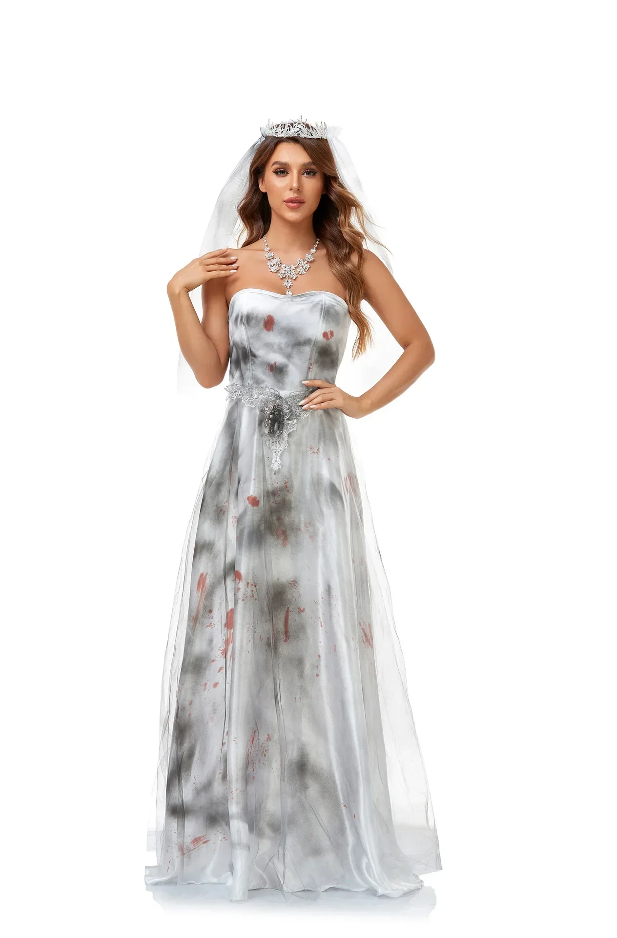 Хэллоуин Косплей Призрак Невесты Жуткие Кровавые Пятна Необычные Маскарадный