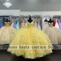 elegant beaded quinceanera dresses sweet 16 party dress formal applique ruffles tulle princess gowns vestido de 15 anos