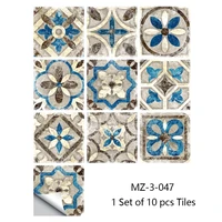 10cm15cm frosted surface tiles sticker for kitchen bathroom tables floor hard wearing non slip art wall decals 10pcs