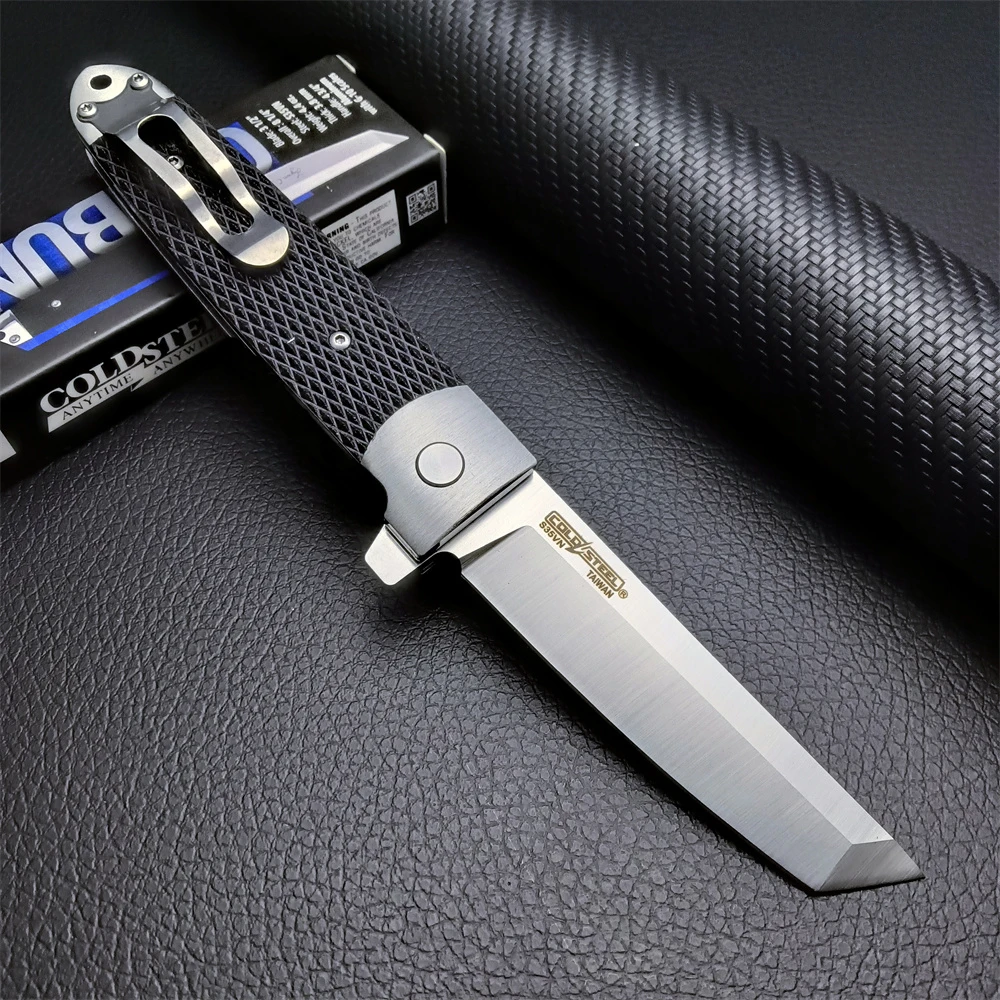 

Cold Steel Oyabun Flipper Folding Knife S35V Tanto Sharp Blade Black G10 Handle Easy To Carry Pocket Outdoor Self Defense Knives