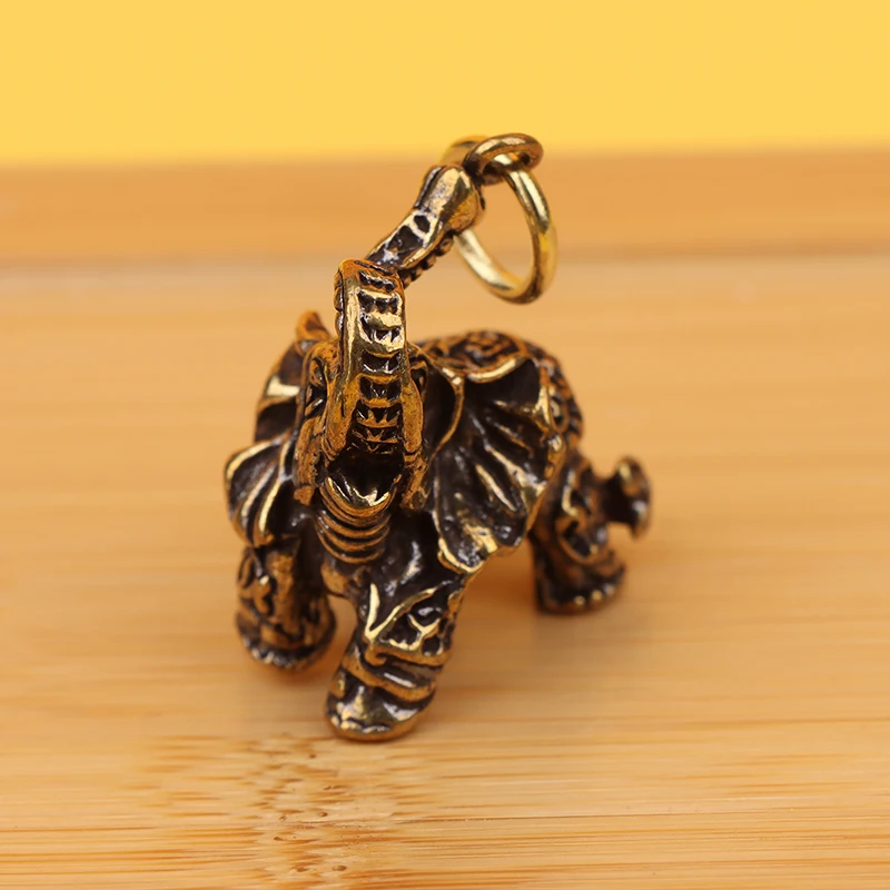 1 шт. твердая латунь счастливый слон офисные настольные украшения китайские