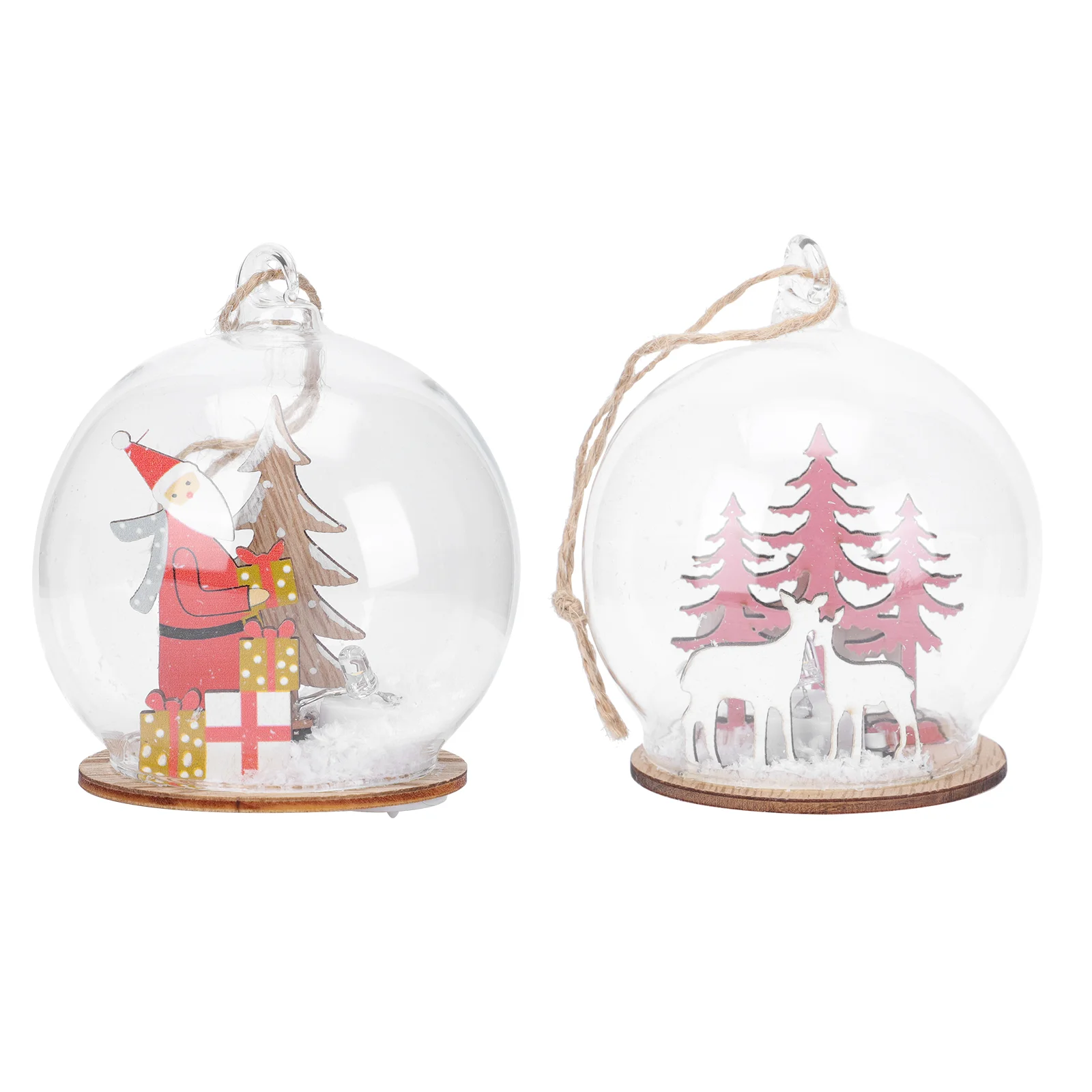 

2 шт. креативный прозрачный кулон, деревянное украшение для рукоделия, Рождественский Декор