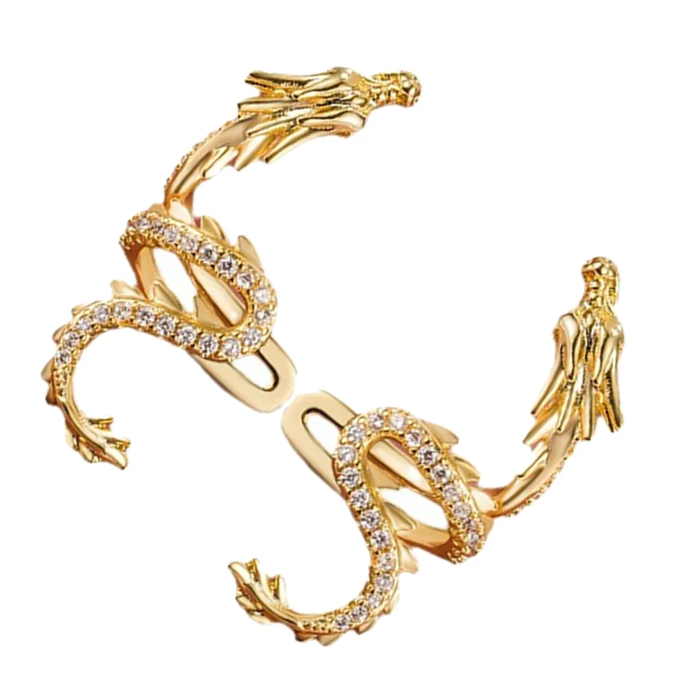 1 пара декоративных клипс на серьги в стиле панк зажимы для ушей манжеты дракона