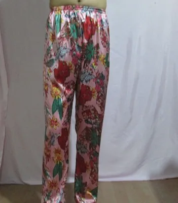 Oversized 3XL Satin Silk Pant Elastic Waist Pajama Trouser Sleepwear Women Summer Sleeppant Loose Straight Lounge Comfortable