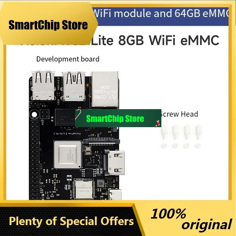 Фото Плата для разработки SmCpFor VisionFive2 Lite на базе RISC-V с графическим процессором, Wi-Fi 6 и Bluetooth 5.4 для Raspberry Pi №1