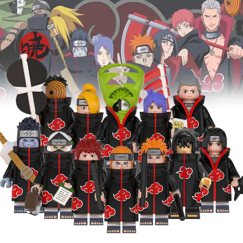 

Naruto Sasuke Itachi Akatsuki Ootutuki Hagoromo Anime Building block toy model Boy girl gift