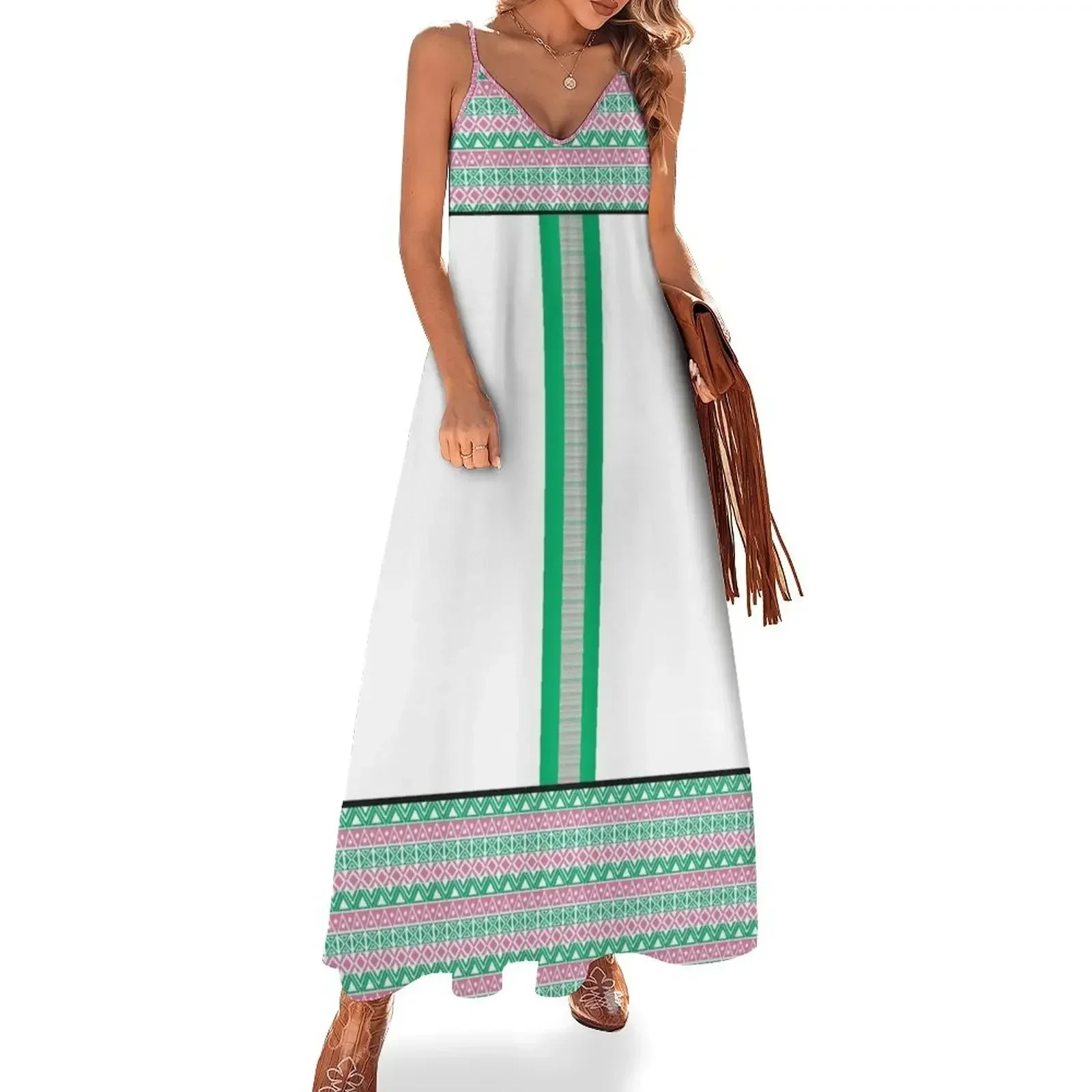 Kente Homage in Pink and Green от HeavenNezCree Платье без рукавов летний женский костюм элегантное