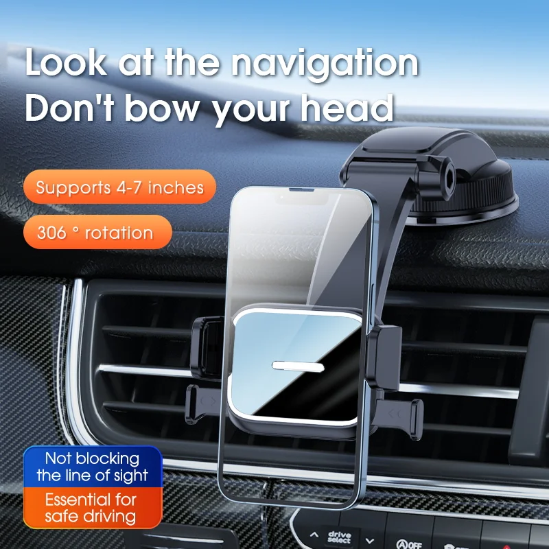 

Car Sucker Phone Holder Stand Gravity Dashboard Mobile Holder Universal GPS Telefon Mobile Cell Support For iPhone Xiaomi