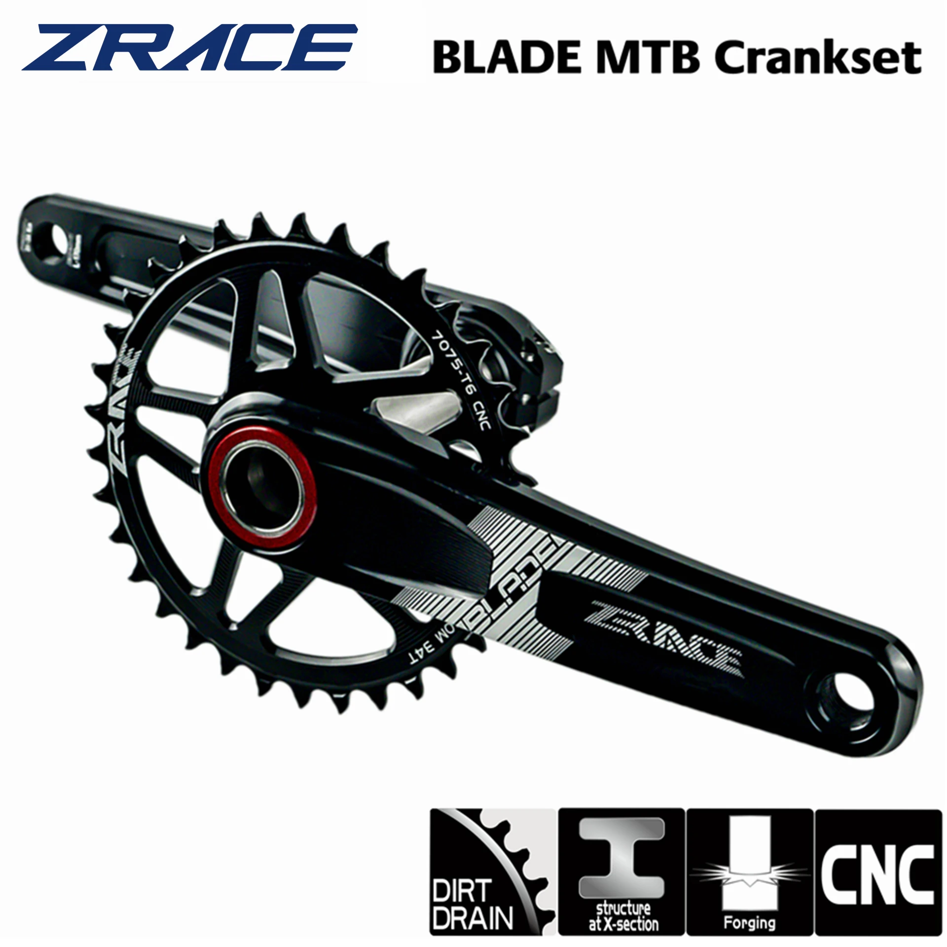 ZRACE BLADE 1 x 10 11 12-скоростная шатун Eagle Tooth для MTB XC/TR/AM 170/175 мм 32T/34T/36T BB68/73 Chainset