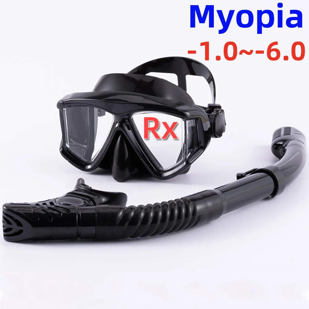 Myopia Diving Masks Snorkeling Set Nearsighted Swimming Goggle Short Sighted Nearsightedness -1.0 to -6.0