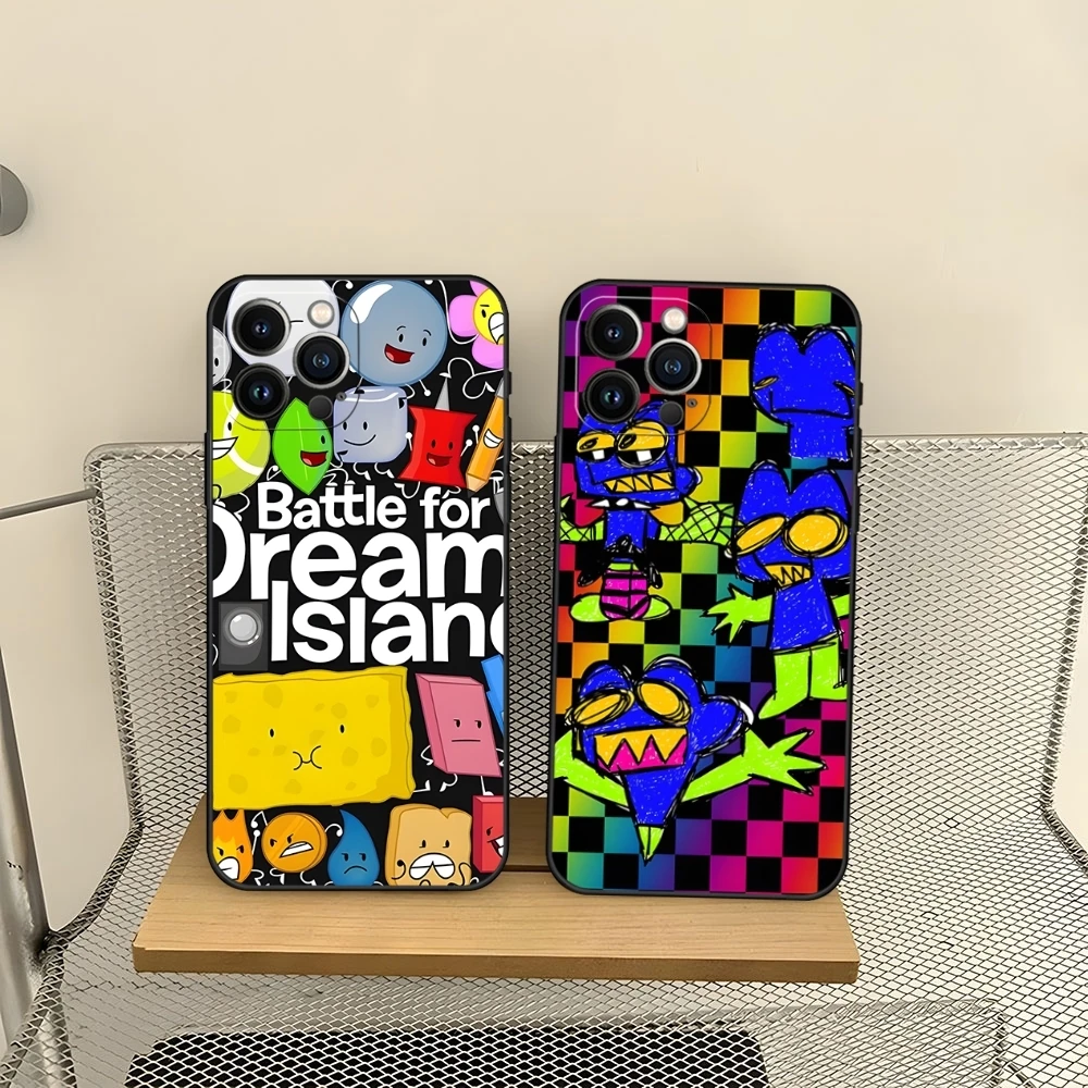 Чехол для телефона Battle For Dream Island силиконовый мягкий чехол Iphone 16 15 11 Pro Max 12 Mini 13 14 Xr Xs