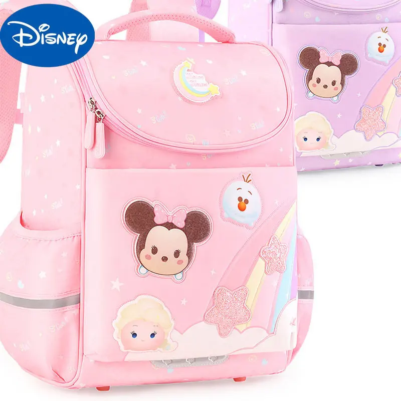 Authentic Disney Elementary School Schoolbag Girls First To Third and Fourth Grade 2023 New Loose Minnie Backpack