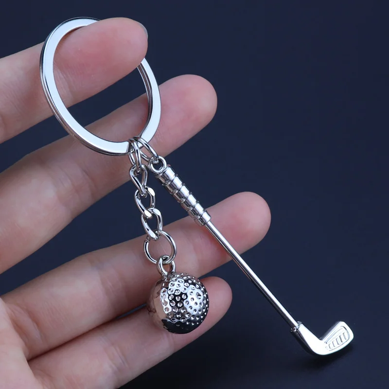 

1PCS Golf Club Ball Keychain, Sports Themed Keyring Souvenirs Pendants Toys for Players Athletes Teammates alloy golf gift new