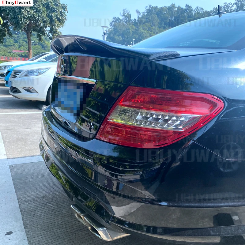 

Rear Lip Spoiler For Mercedes Benz W204 C180 C200 C300 High Quality 2008-2014 Carbon Fiber Trunk Boot Wing Car Accessories