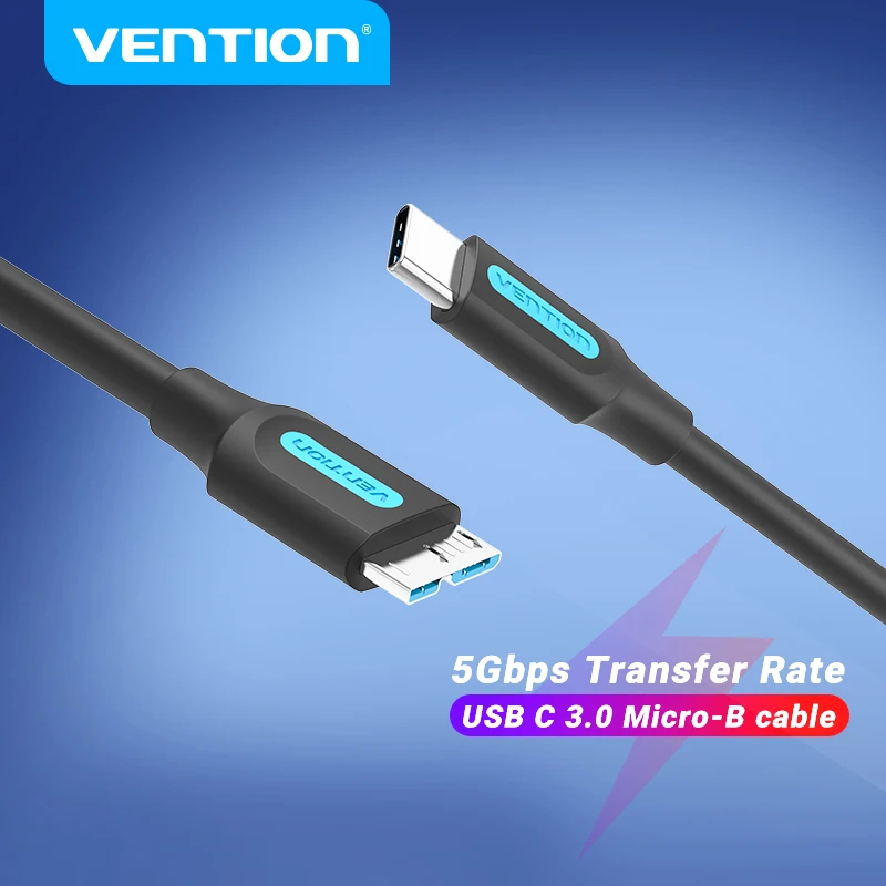 Фото Vention USB 3.0 Type C к Micro B кабельный разъем для SSD HDD внешний жесткий диск смартфон MacBook PC Vention USB 3.0 Type C к Micro B кабельный разъем для SSD HDD внешний жесткий диск смартфон MacBook PC