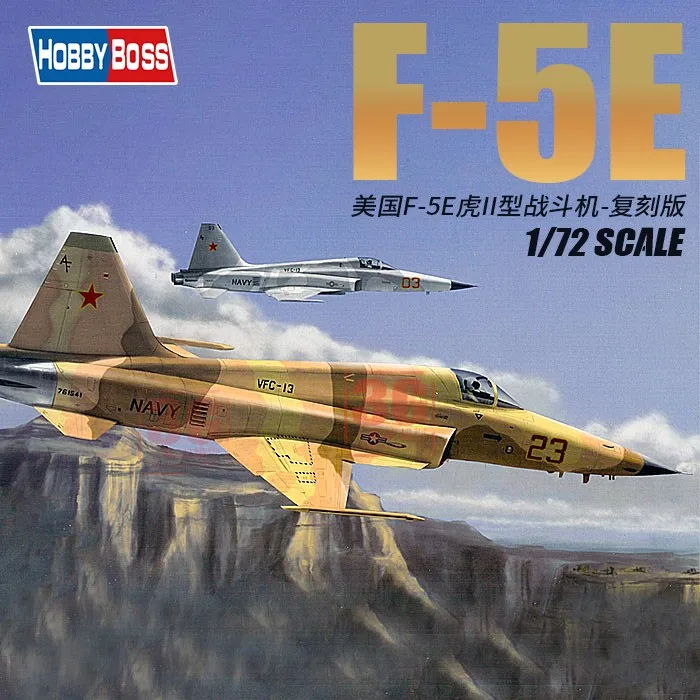 

Hobby Boss 80207 1/72 Scale U.S. F-5E Tiger II Fighter Assembly Model Building Kits Hobby Static Toys For Adults Collection